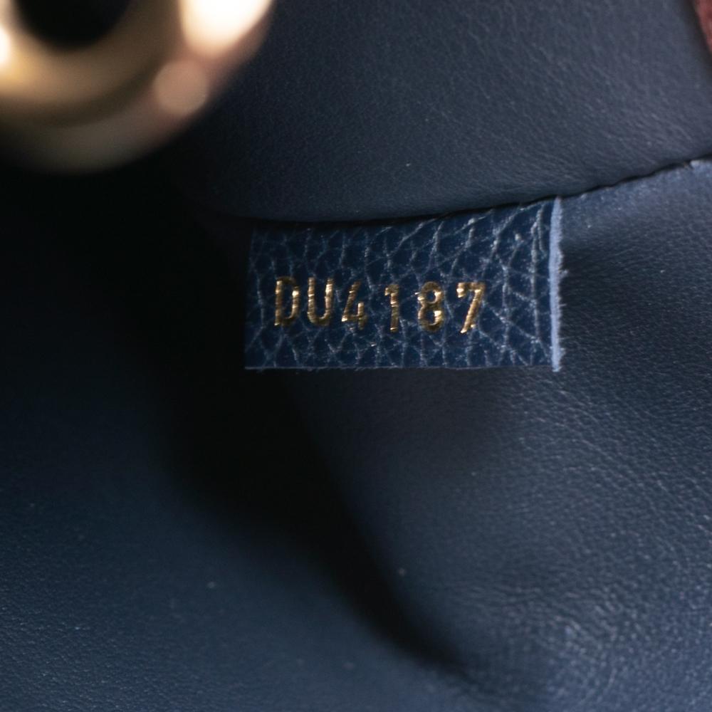 Louis Vuitton Navy Blue/Burgundy Leather City Steamer MM Bag 3