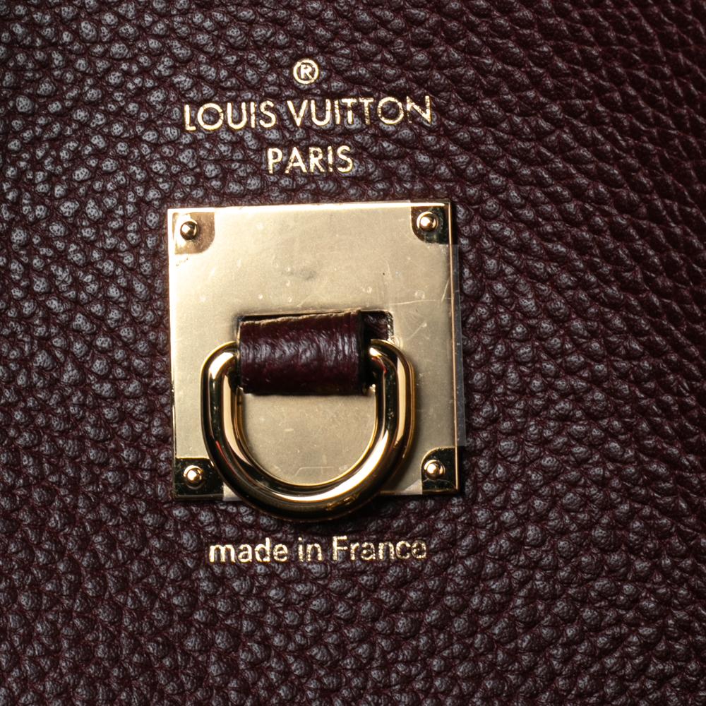 Louis Vuitton Navy Blue/Burgundy Leather City Steamer MM Bag 4
