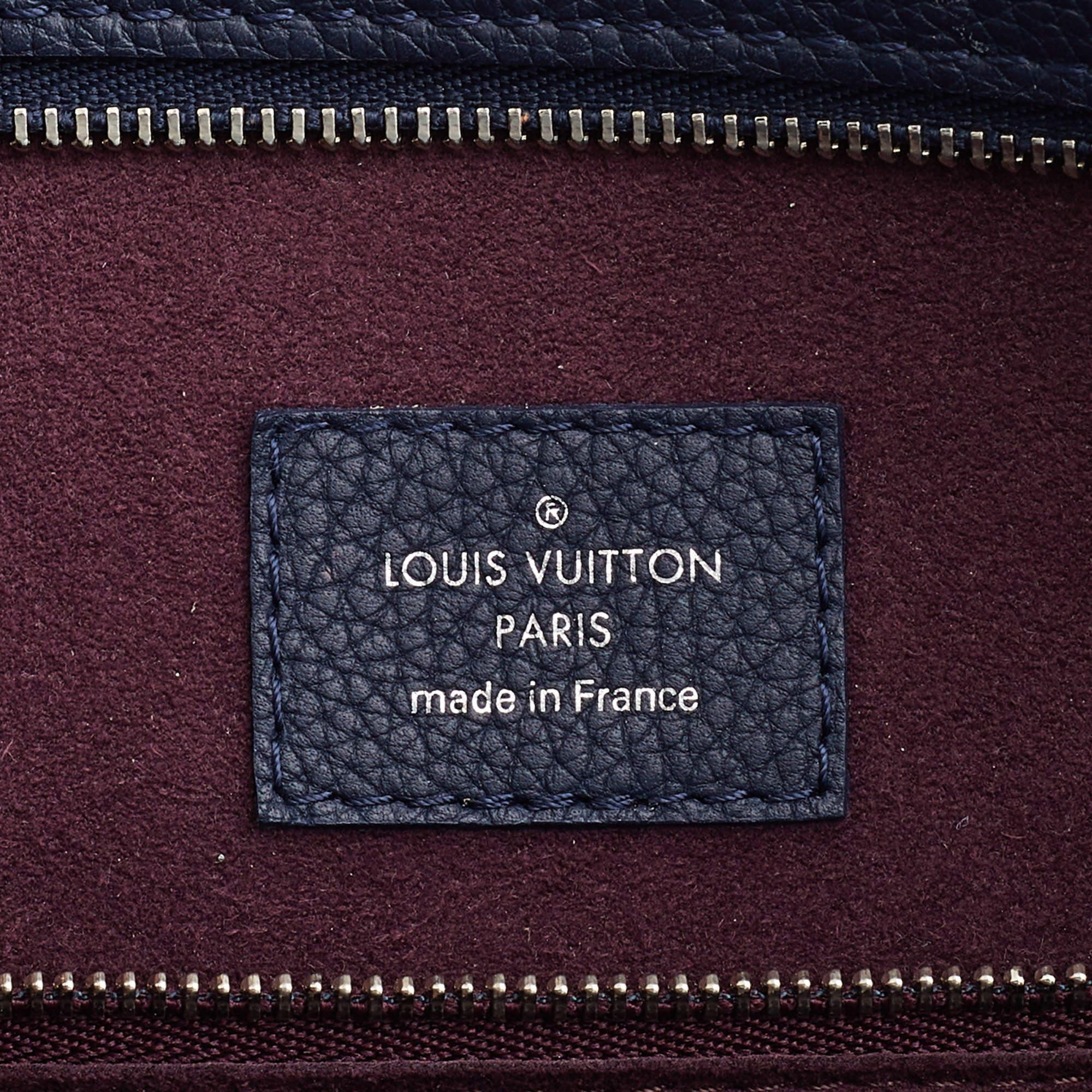 Louis Vuitton Navy Blue/Burgundy Leather Freedom Bag 6