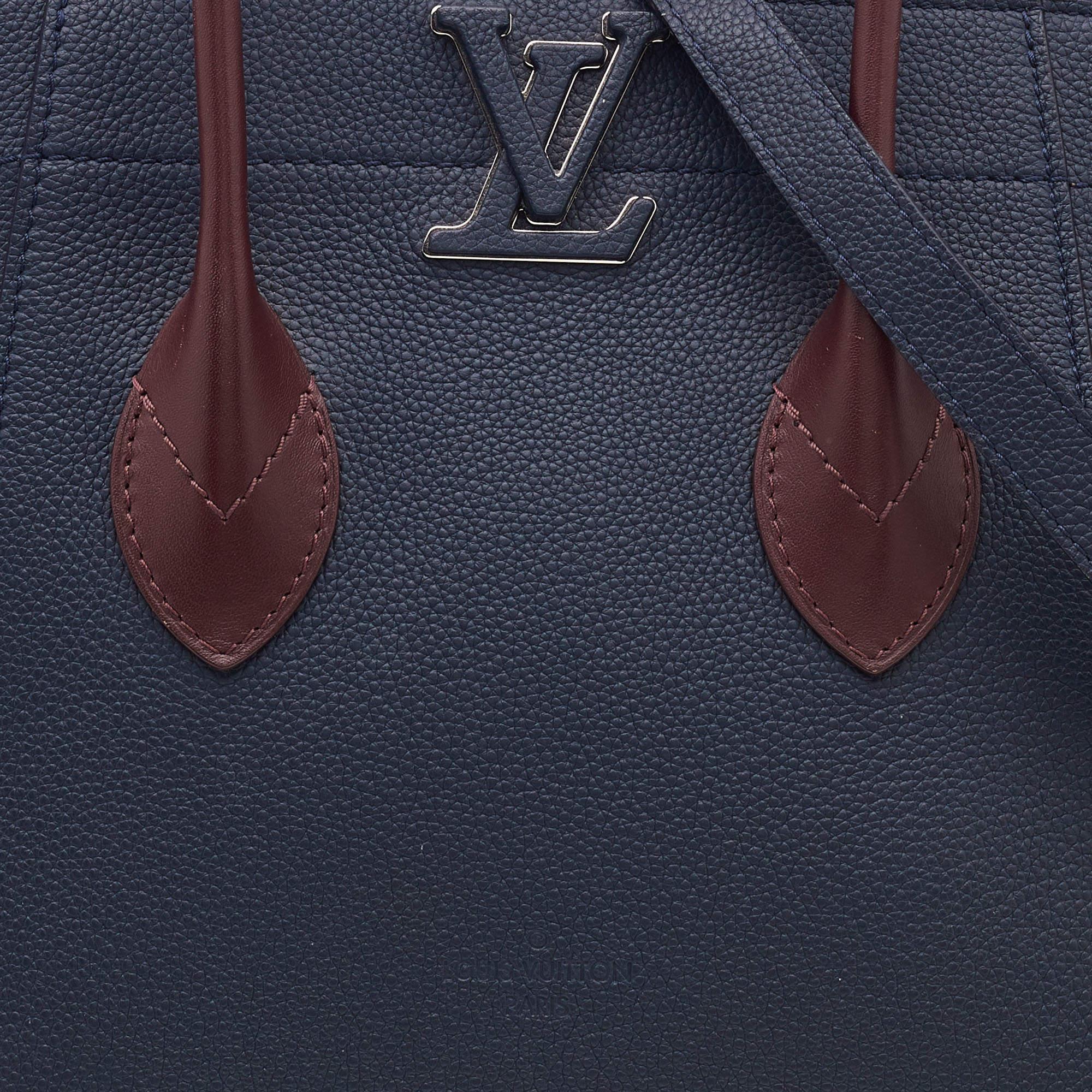 Louis Vuitton Navy Blue/Burgundy Leather Freedom Bag 4