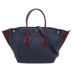 Louis Vuitton Navy Blue/Burgundy Leather Freedom Bag
