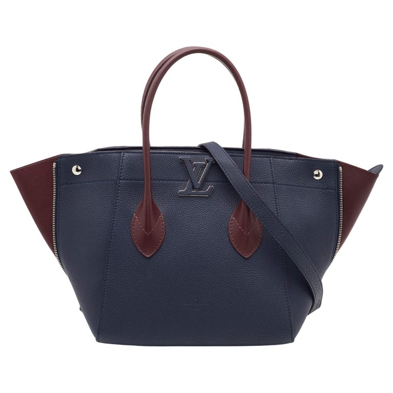 Louis Vuitton Navy Blue/Burgundy Leather Freedom Bag For Sale at 1stDibs