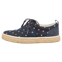 Espadrillas Louis Vuitton in tela e gomma blu navy misura 43