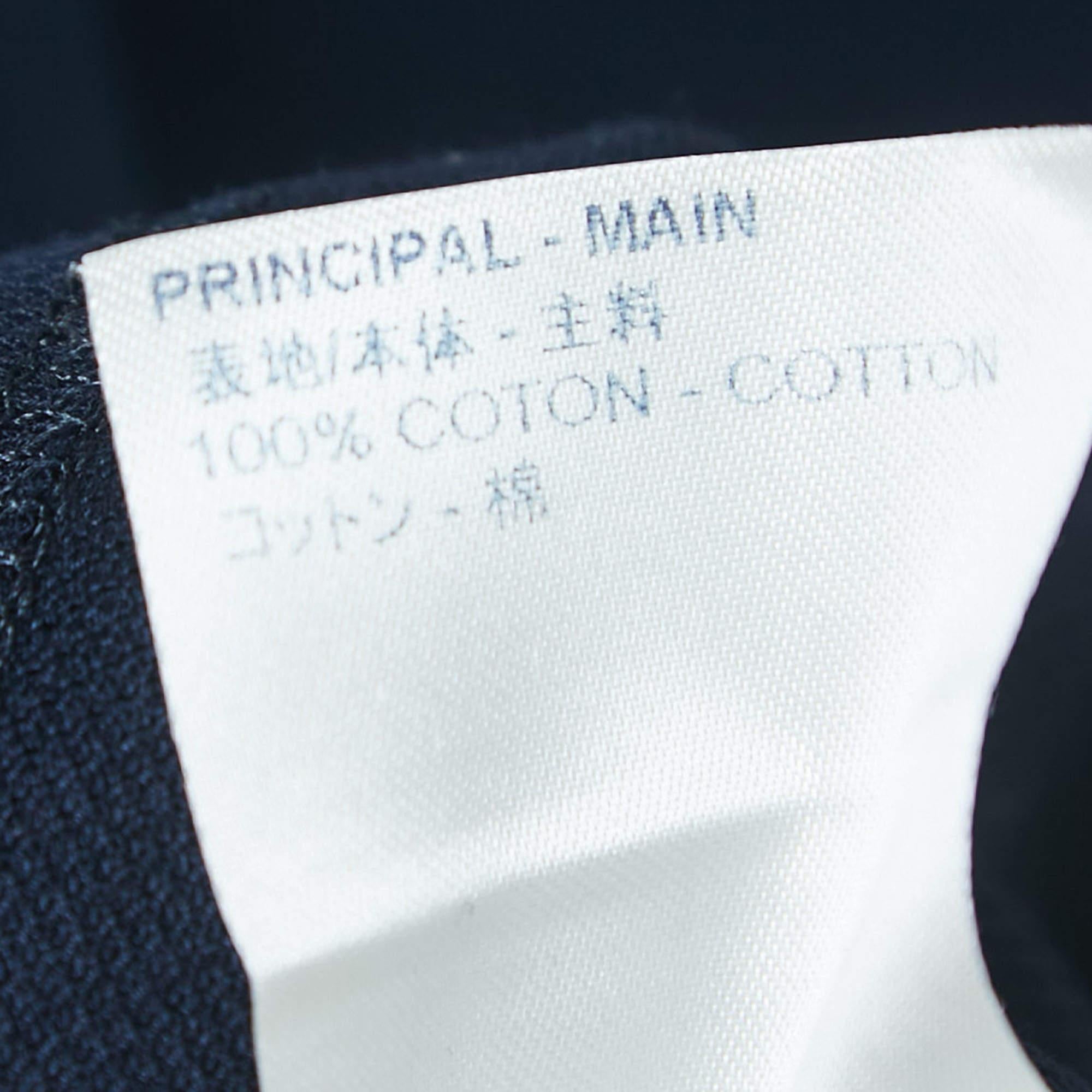 Men's Louis Vuitton Navy Blue Cotton Pique Polo T-Shirt M