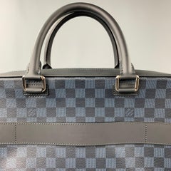 LOUIS VUITTON Navy & Blue Damier Canvas Leather Canvas Porte-Documents Bag