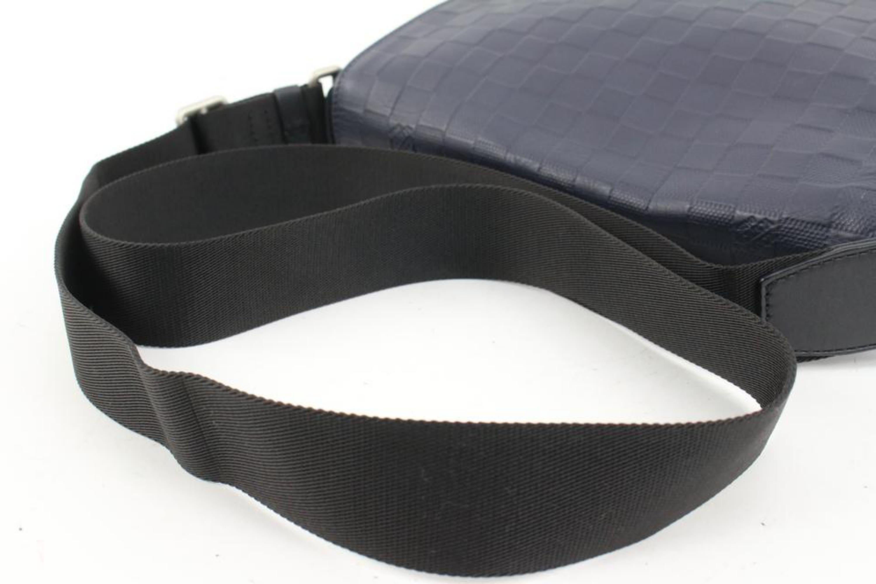 Louis Vuitton Navy Blue Damier Infini Messenger PM Crossbody Laptop Bag 19lv216s 1