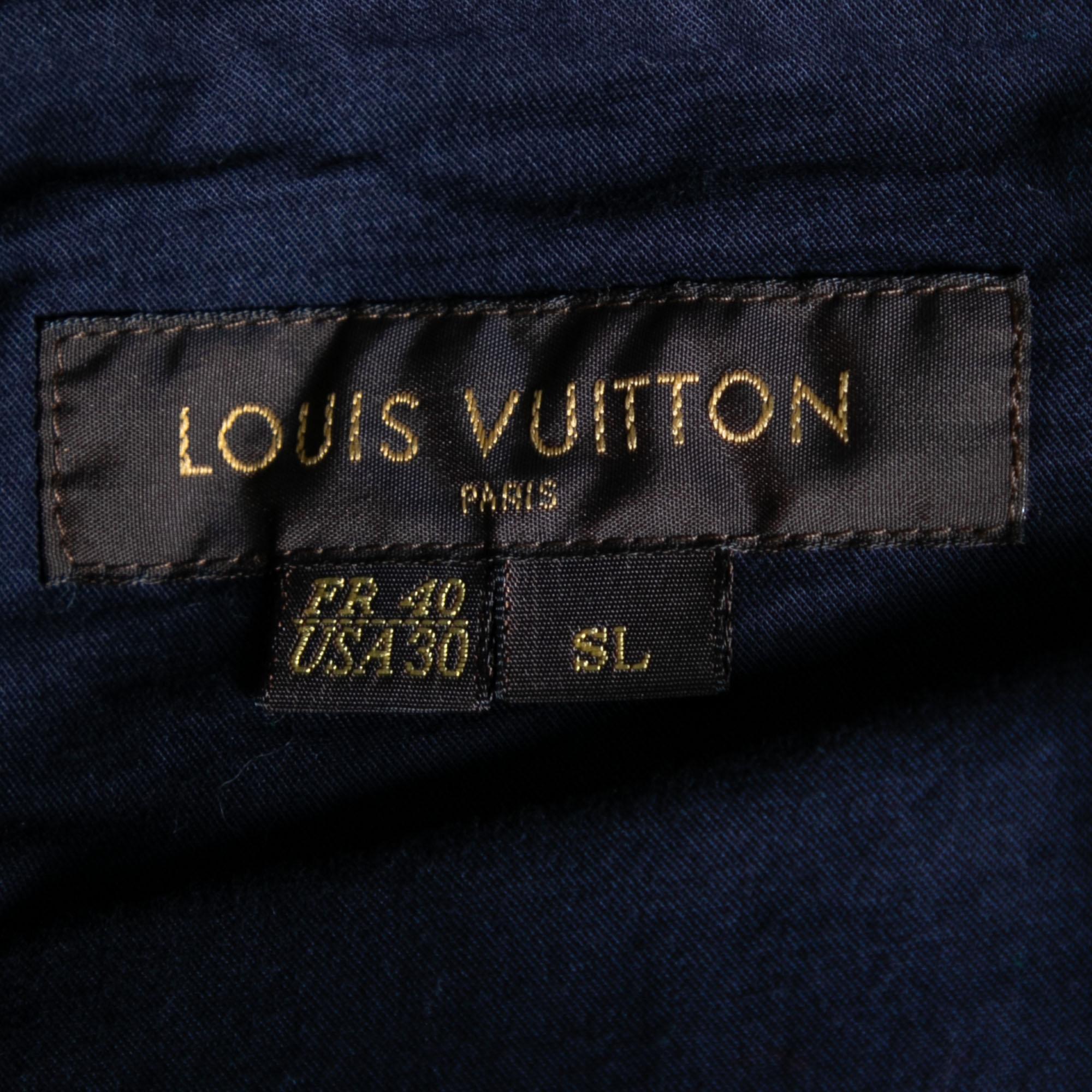 Louis Vuitton Navy Blue Denim Jeans M In Excellent Condition In Dubai, Al Qouz 2