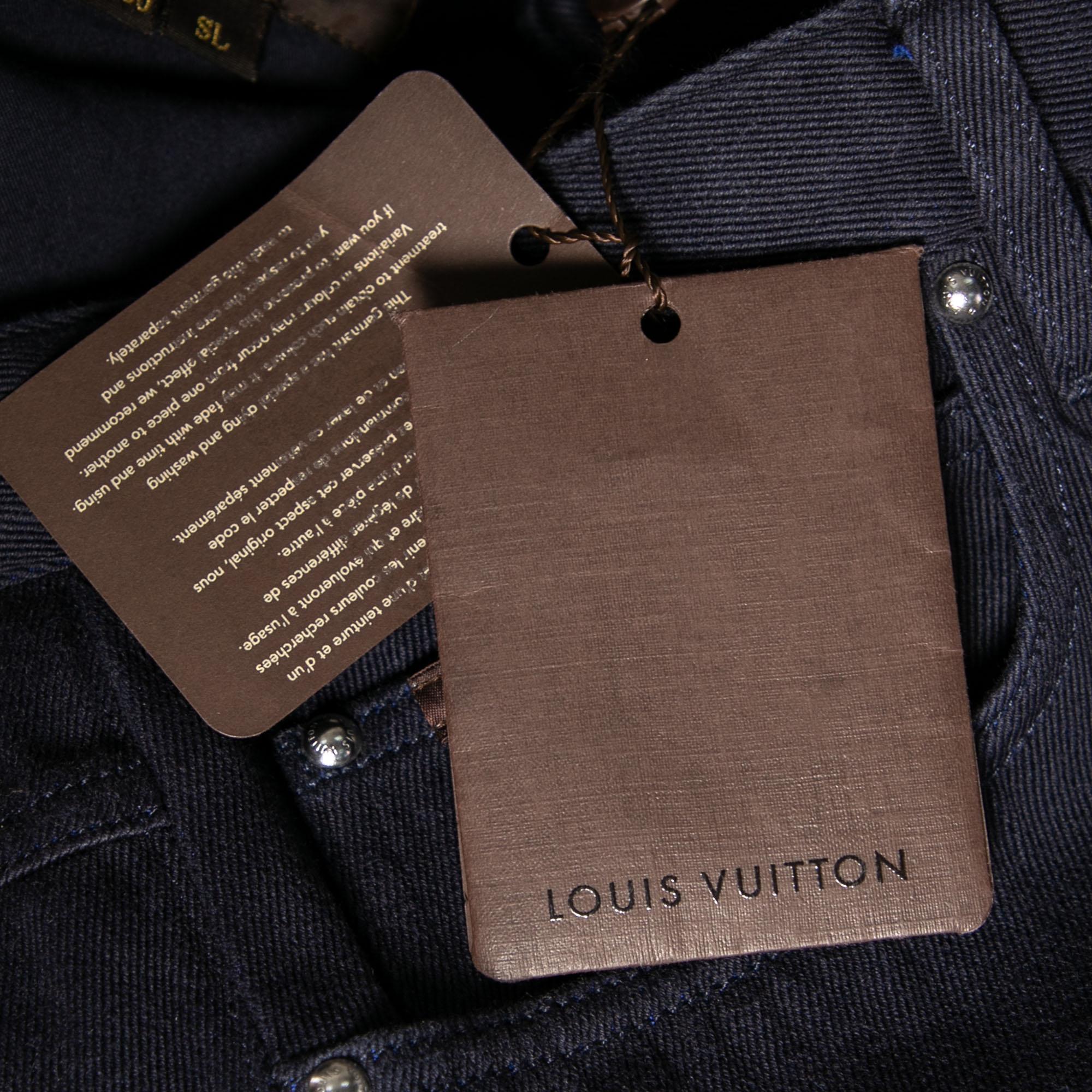 Men's Louis Vuitton Navy Blue Denim Jeans M