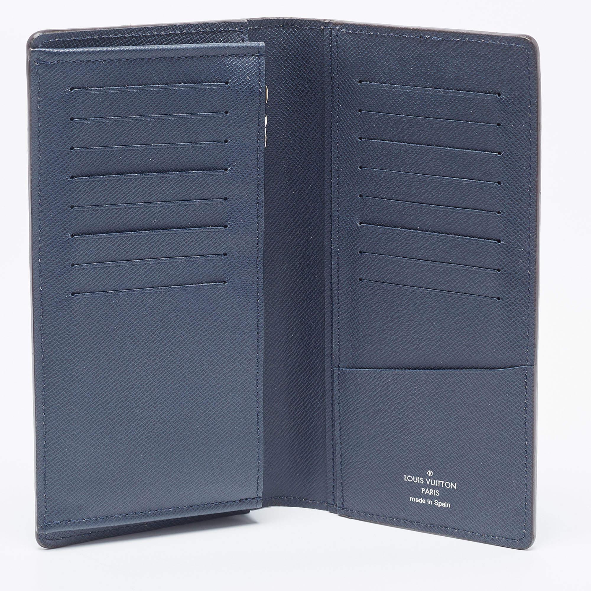 Louis Vuitton Navy Blue Epi Leather Brazza Wallet 6