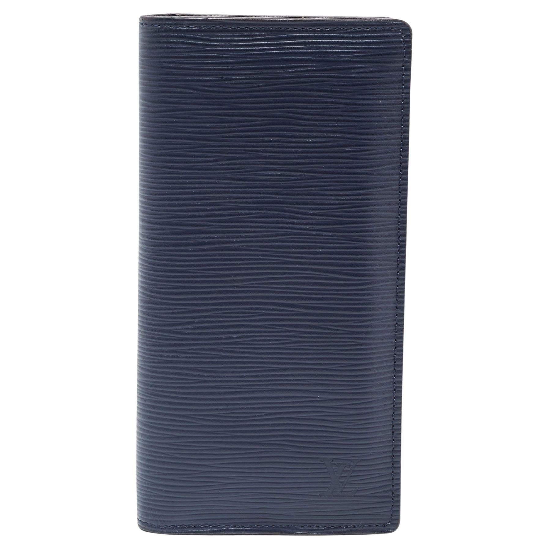 Louis Vuitton Navy Blue Epi Leather Brazza Wallet