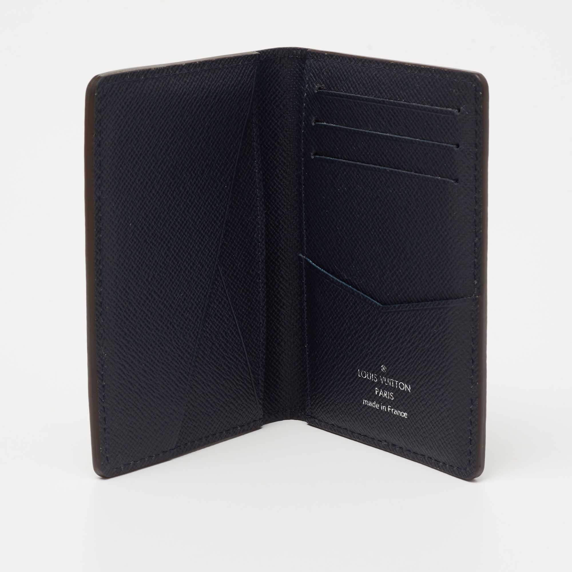 Louis Vuitton Navy Blue Epi Leather Pocket Organiser 1