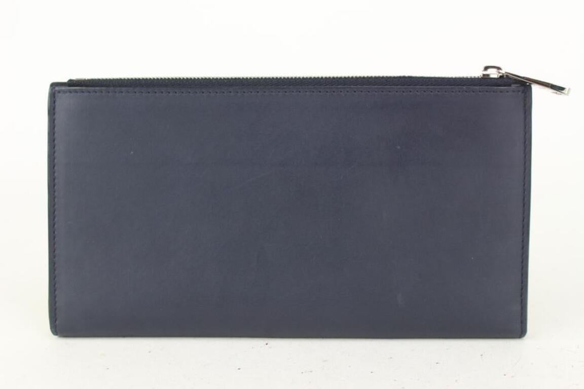 Louis Vuitton Navy Blue Gaston V Line Long Zippy Bifold Wallet 122lv728 1