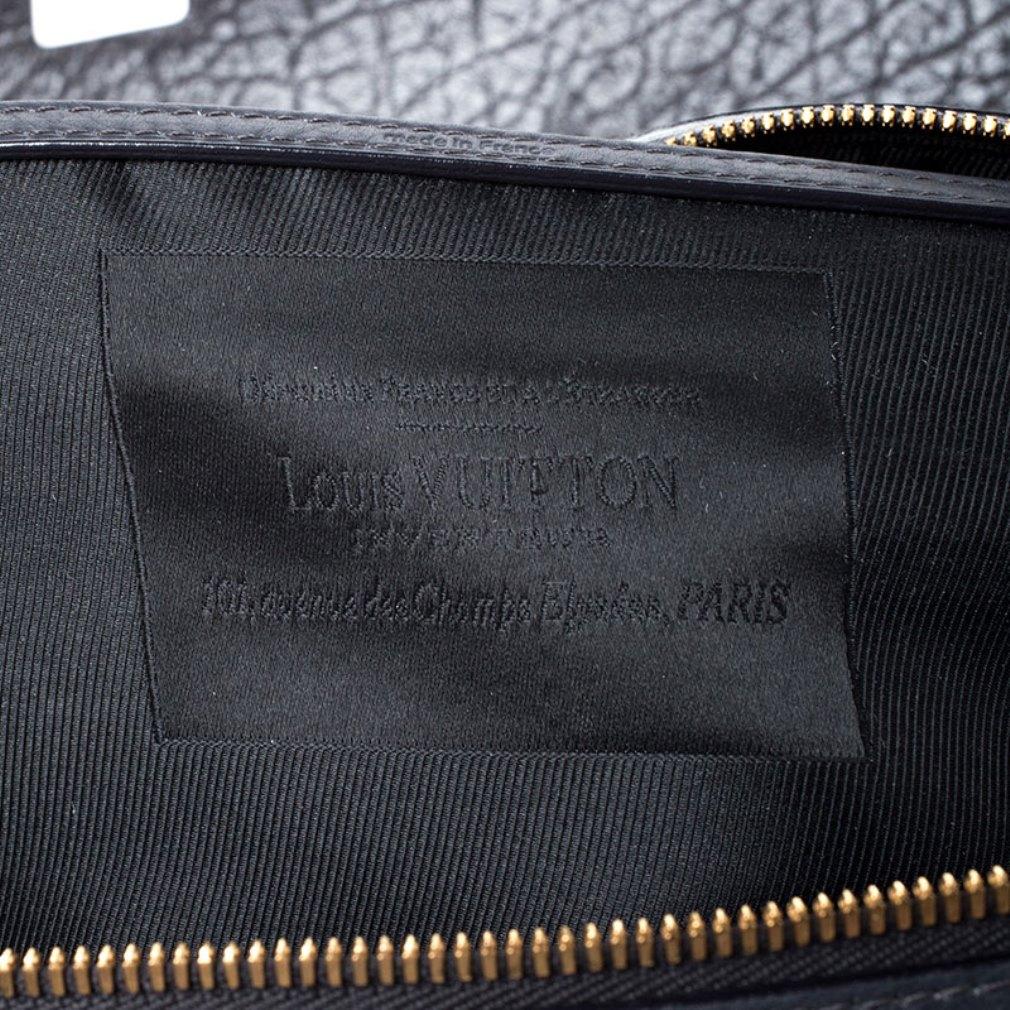 Louis Vuitton Navy Blue Gris Monogram Limited Edition Volupte Beaute Bag For Sale 4