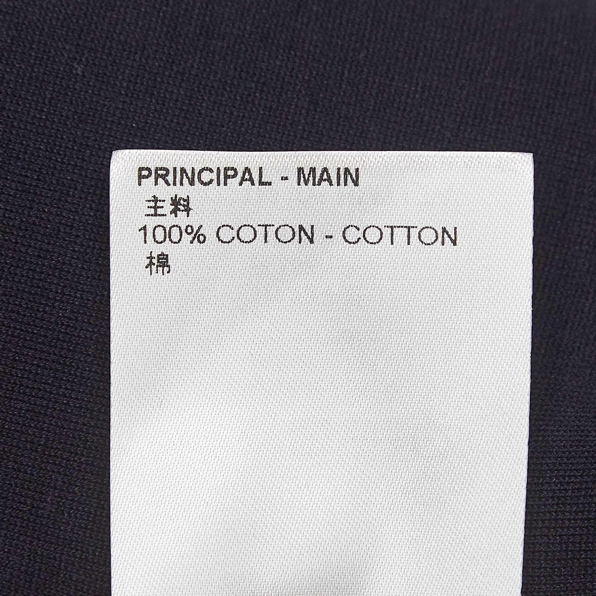 Louis Vuitton Navy Blue Knit Gradient Monogram Fil Coup Sweatshirt M 2