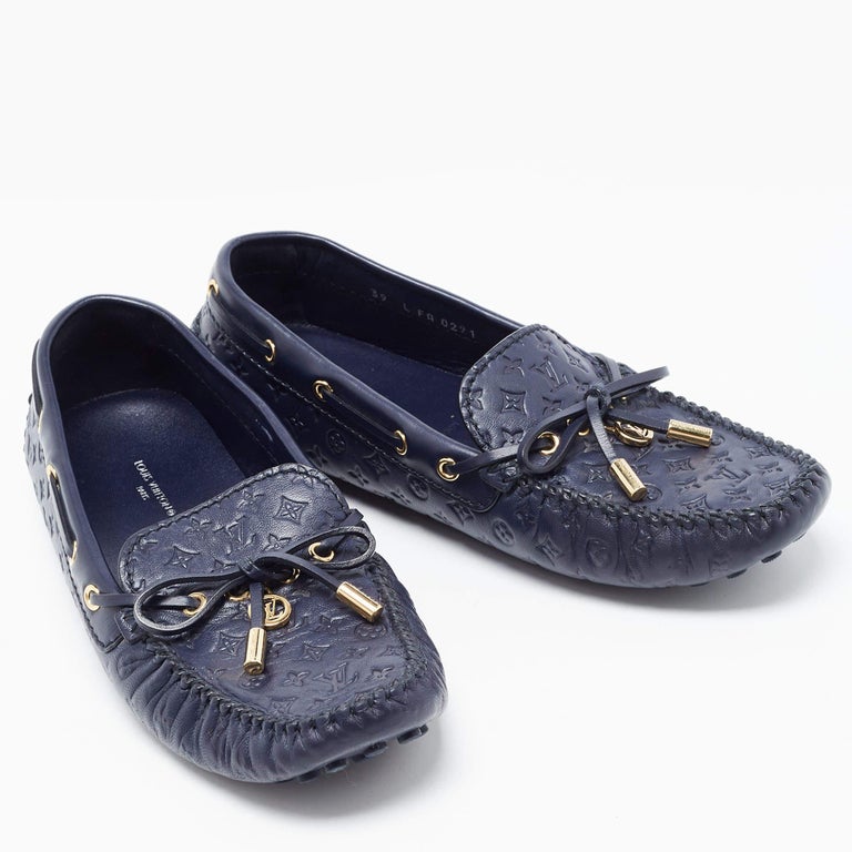 Sell Louis Vuitton Bow Leather Loafers - Blue