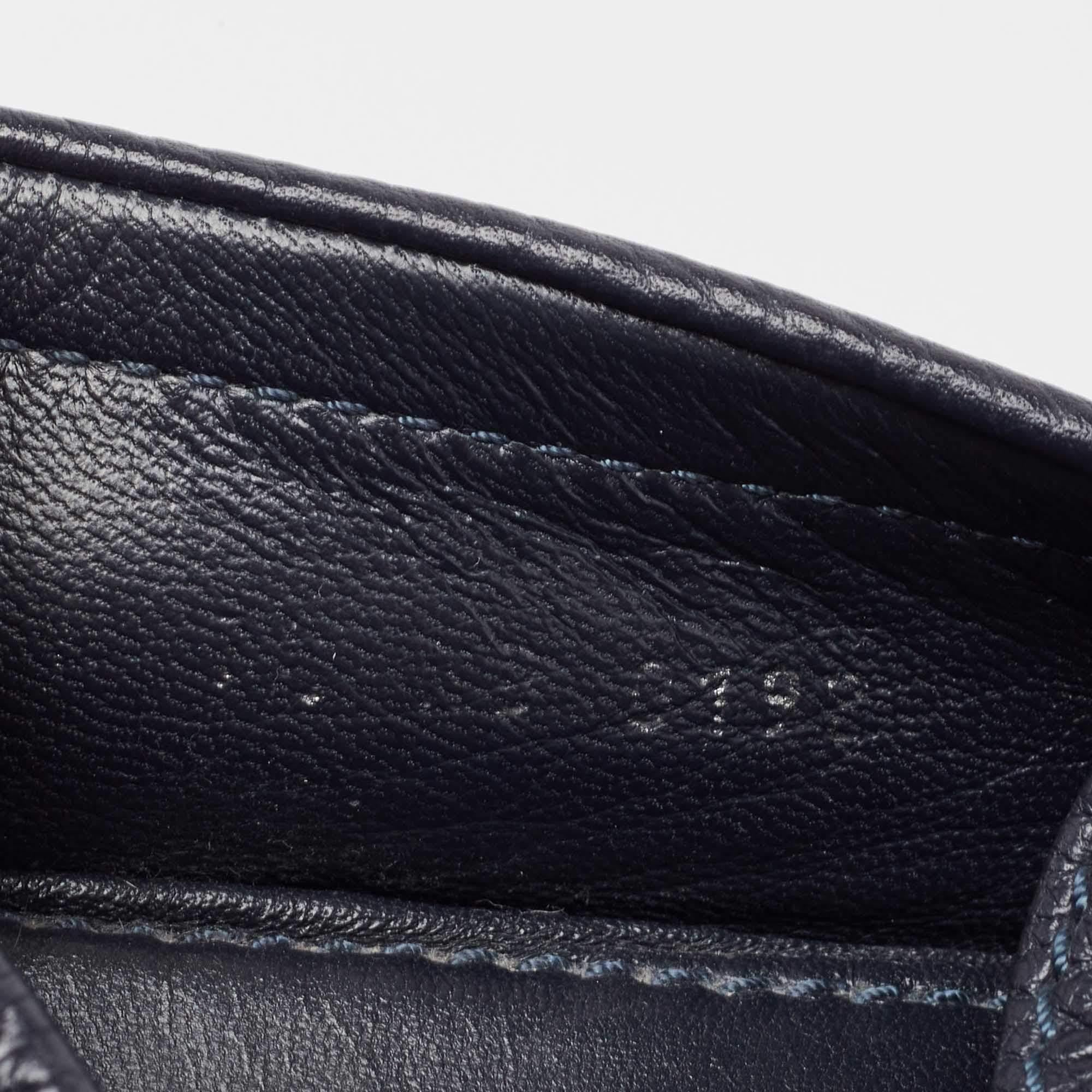 Louis Vuitton Hockenheim Loafers aus marineblauem Leder, Größe 42 im Angebot 3