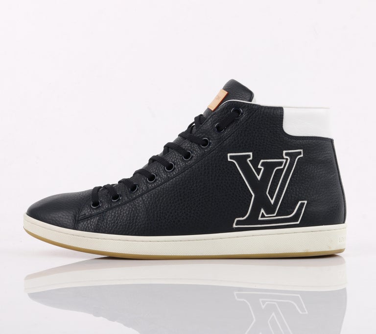 LOUIS VUITTON A View Line Sneakers Shoes 8 Navy Authentic Men Used