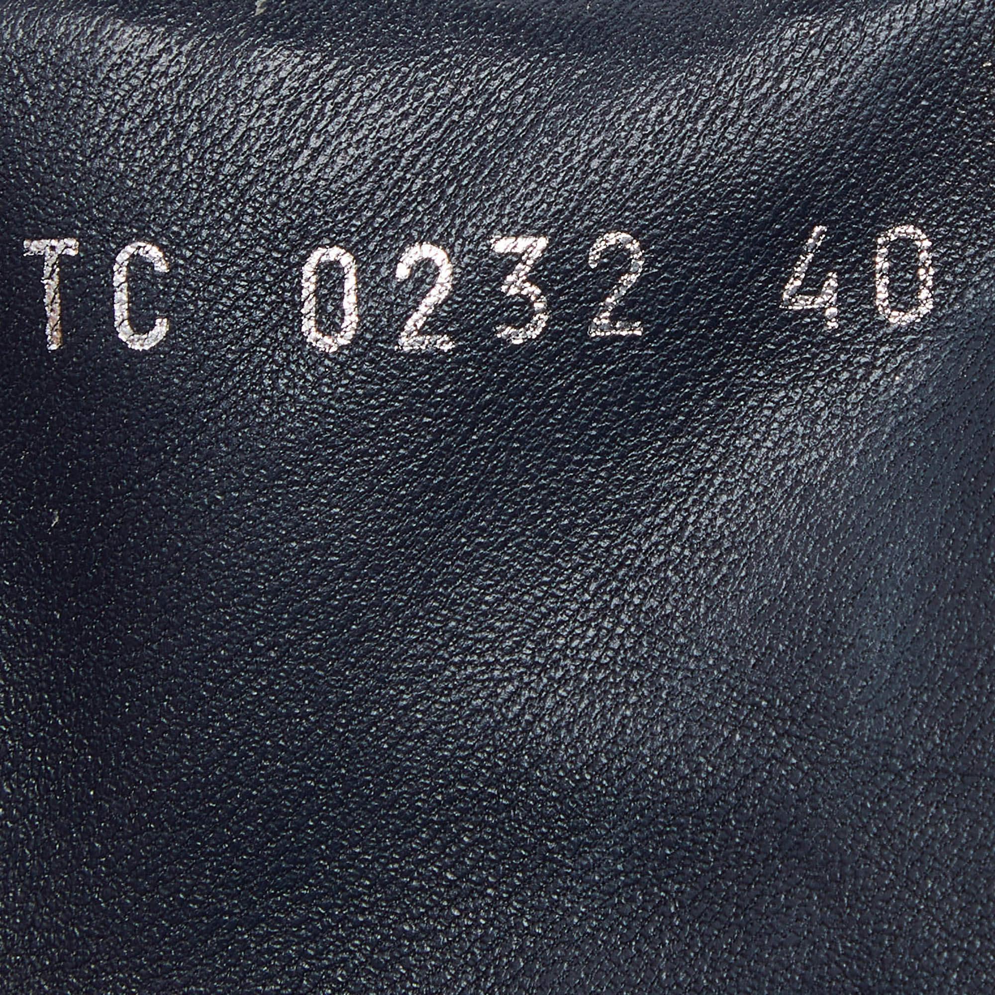 Louis Vuitton Navy Blue Monogram Denim Pool Pillow Velcro Flat Slides Size 40 3