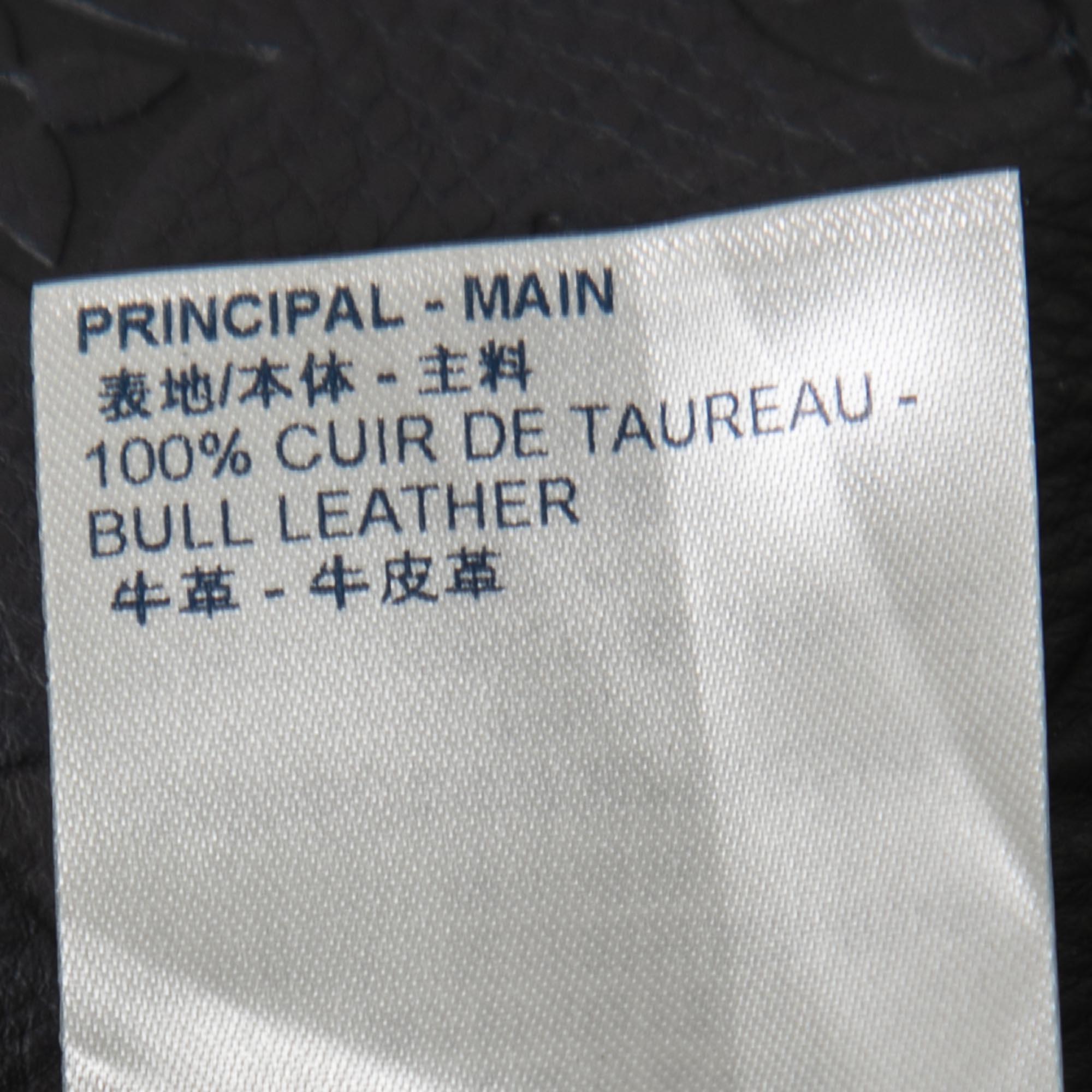 Louis Vuitton Navy Blue Monogram Embossed Leather Vest S 1