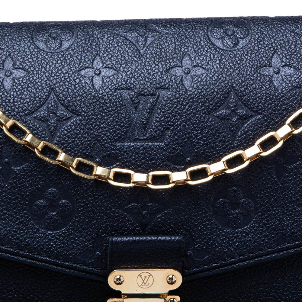 Louis Vuitton Navy Blue Monogram Empreinte Leather St Germain PM Bag In Good Condition In Dubai, Al Qouz 2