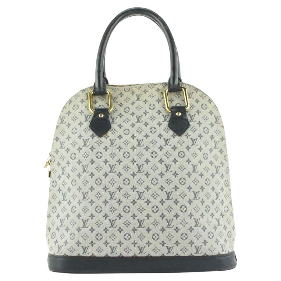 Louis Vuitton NAVY OSTRICH LEATHER ALMA MM at 1stDibs