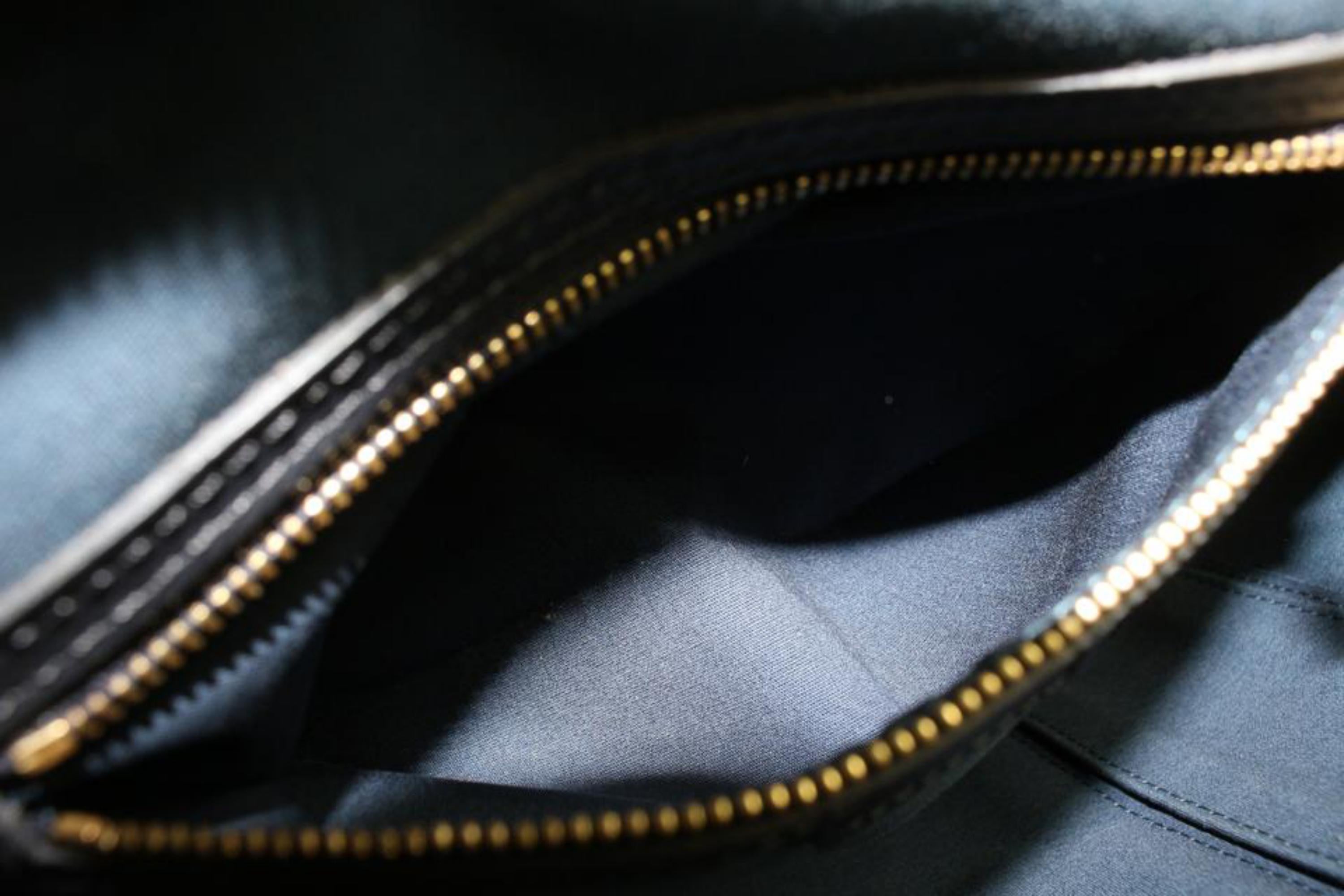 Louis Vuitton Navy Blue Monogram Mini Lin Josephine GM Boston Speedy s214lv82 4