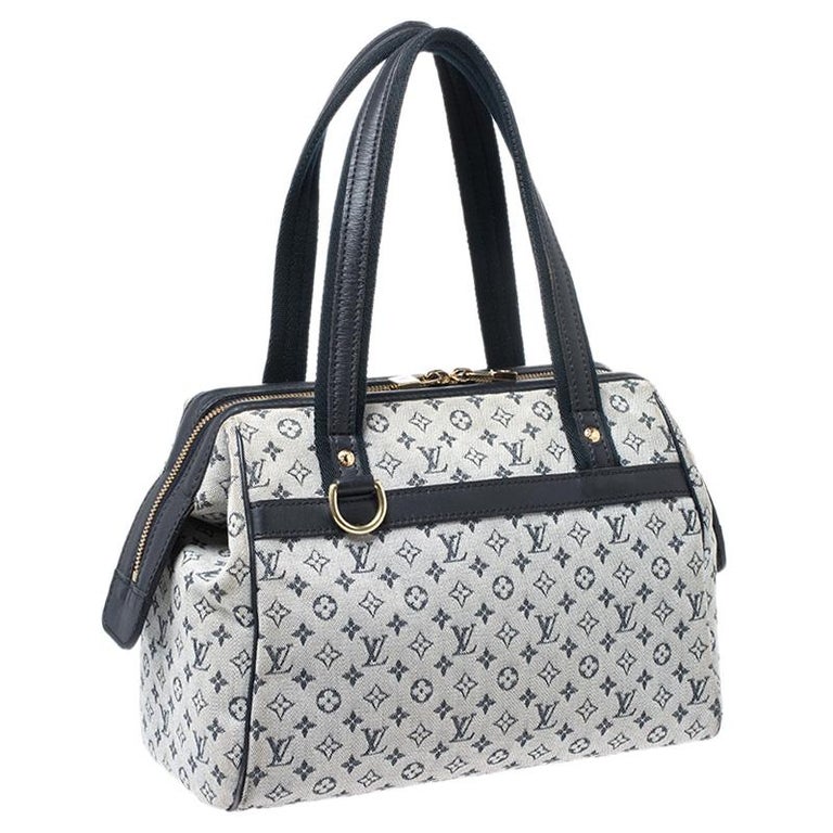 Louis Vuitton Navy Blue Monogram Mini Lin Josephine PM Bag For Sale at ...