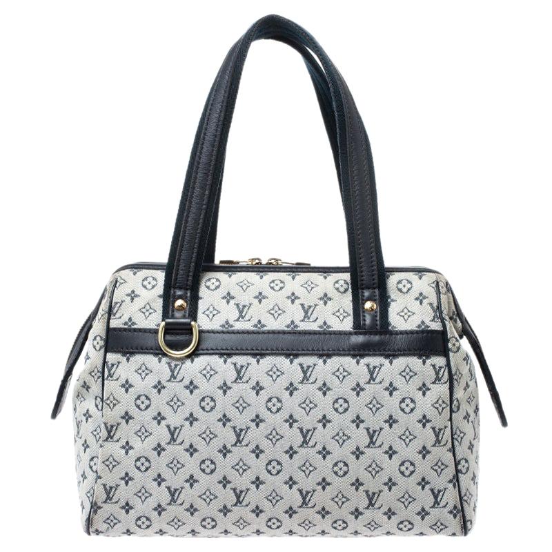 Louis Vuitton Navy Blue Monogram Mini Lin Josephine PM Bag