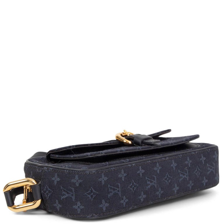 Louis Vuitton Juliette MM Crossbody Bag Monogram Mini Lin Navy Blue