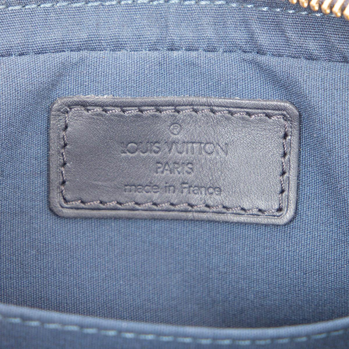 Black LOUIS VUITTON navy blue Monogram Mini Lin JULIETTE MM Crossbody Bag