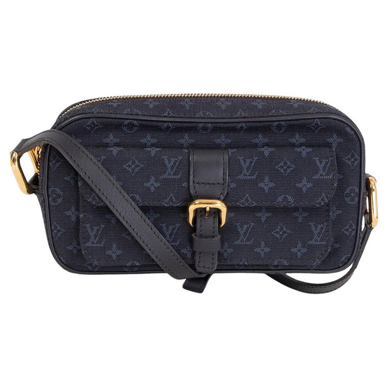 Louis Vuitton Juliette MM Crossbody Bag Monogram Mini Lin Navy Blue