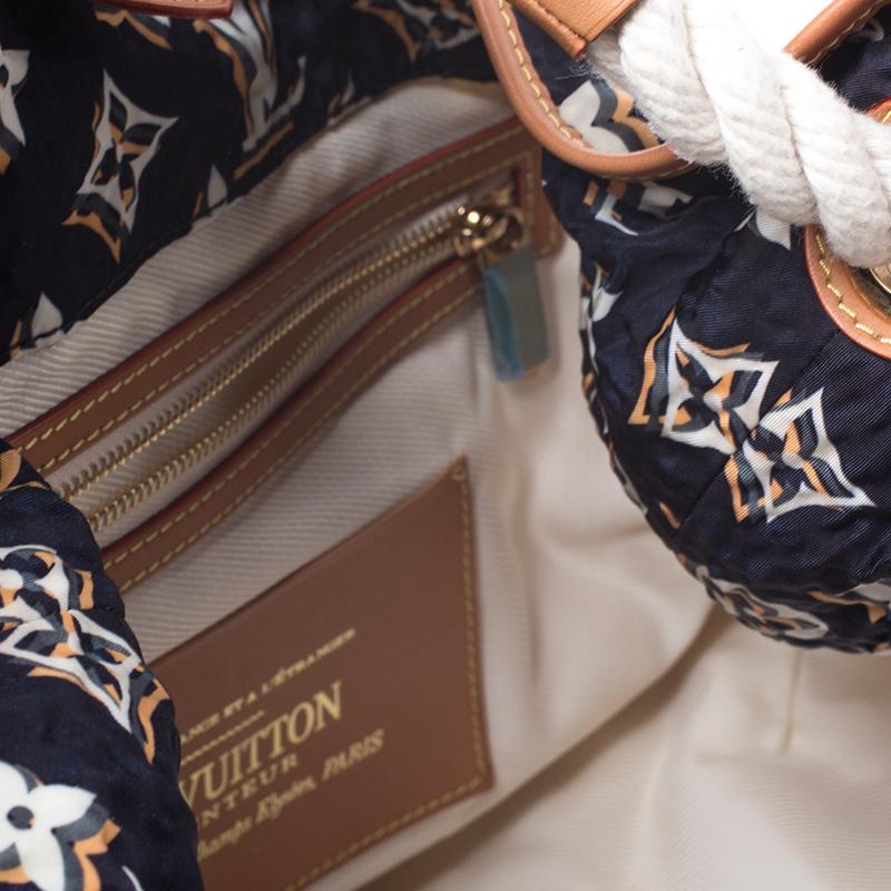 Louis Vuitton Navy Blue Monogram Nylon Limited Edition Bulles MM Bag 5