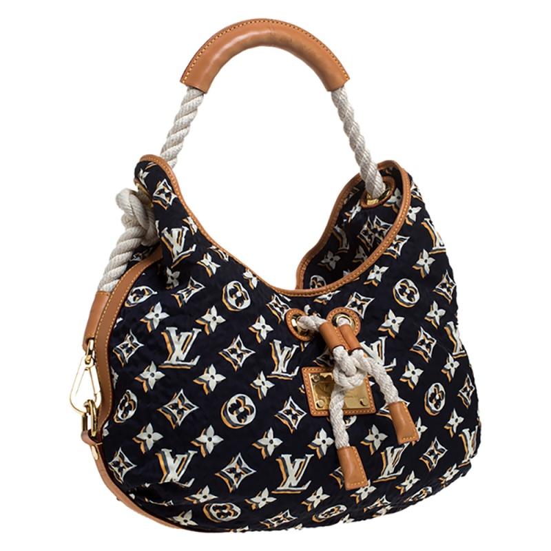 Women's Louis Vuitton Navy Blue Monogram Nylon Limited Edition Bulles MM Bag