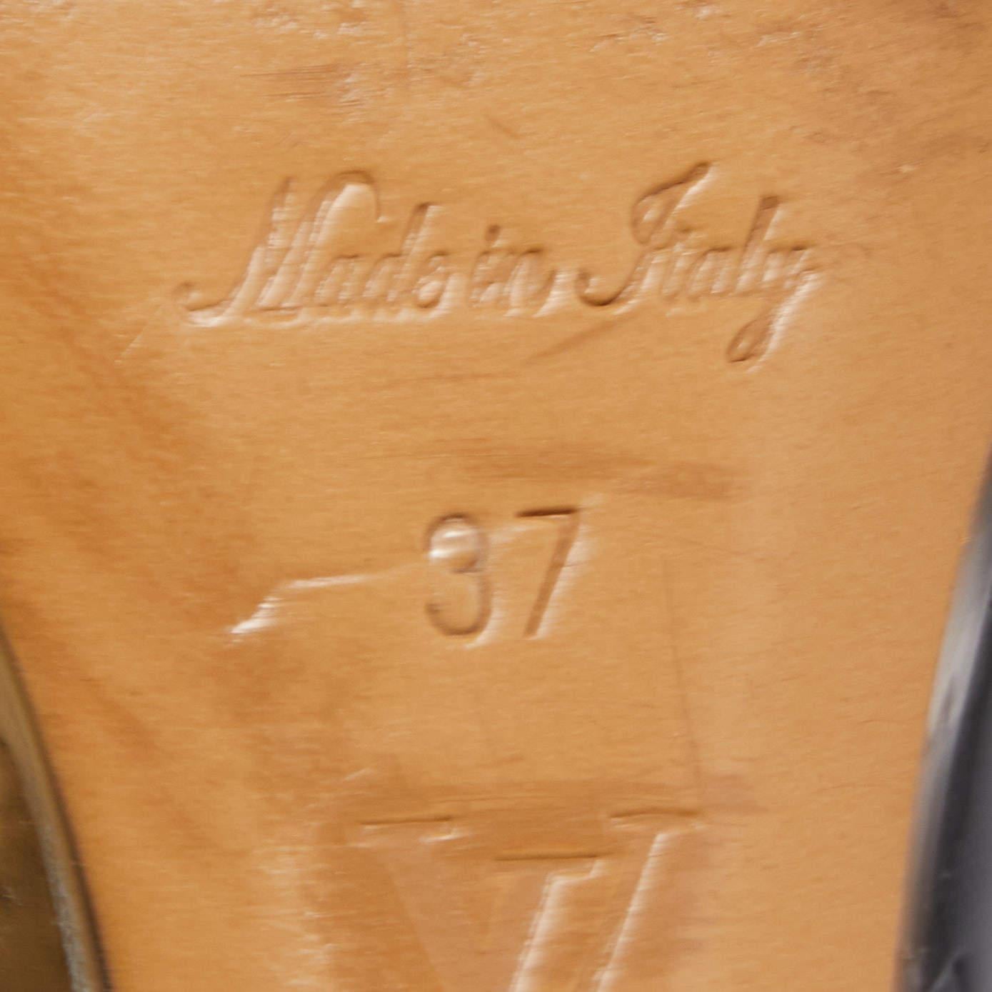 Louis Vuitton Navy Blue Monogram Patent Leather Peep Toe Wedge Pumps Size 37 4