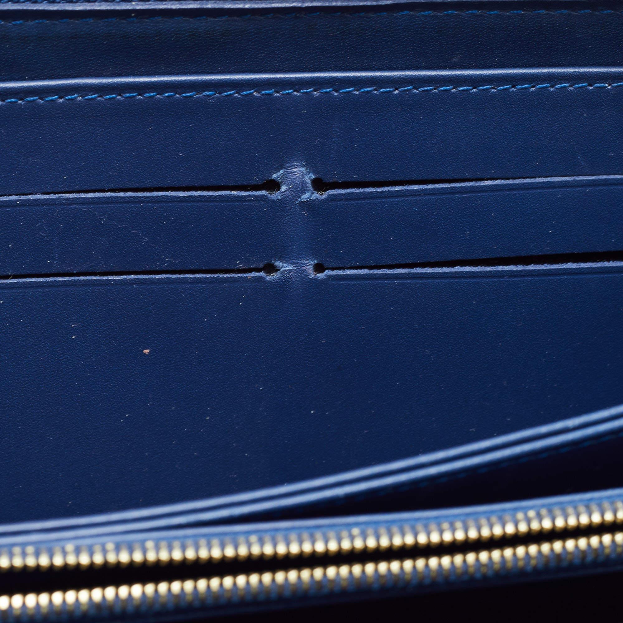 Louis Vuitton Navy Blue Monogram Vernis Zippy Wallet 1