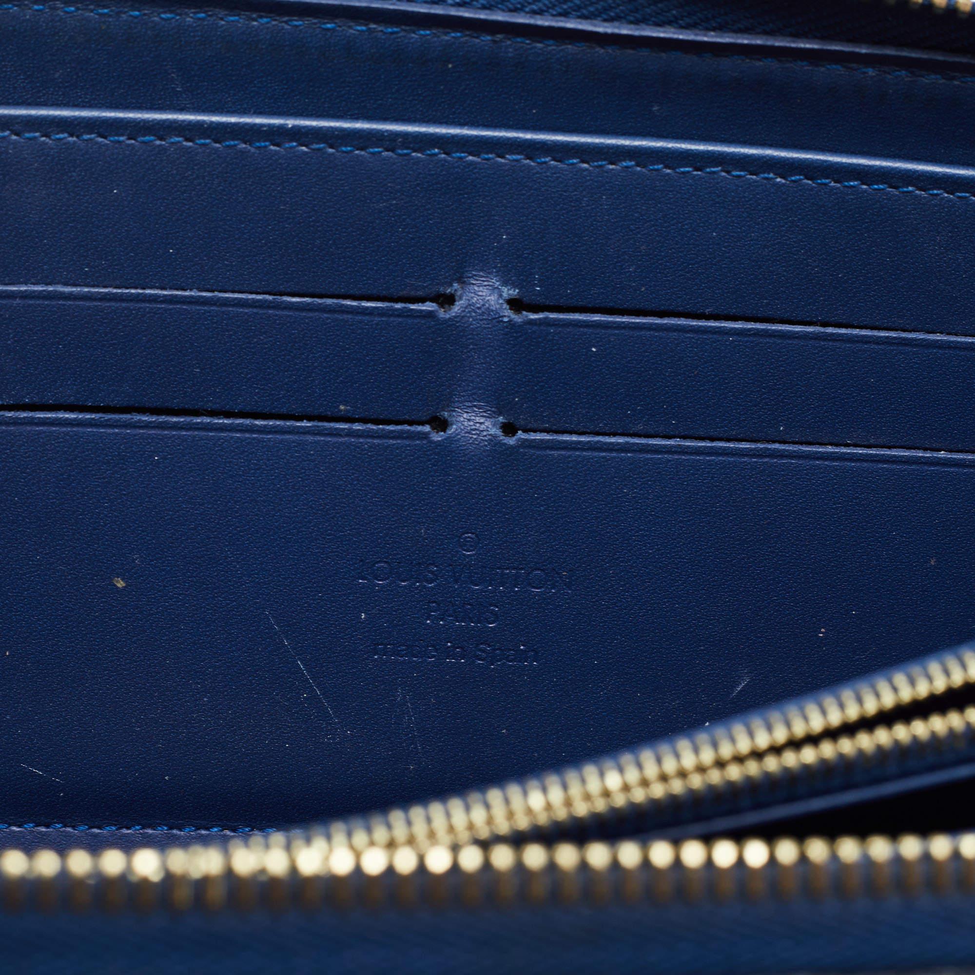 Louis Vuitton Navy Blue Monogram Vernis Zippy Wallet 3