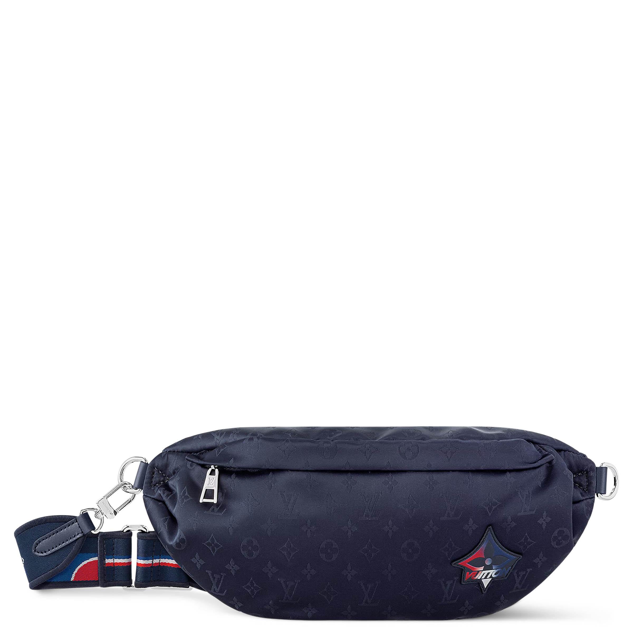 LOUIS VUITTON navy blue nylon LV SKI BUMBAG Belt Bag For Sale