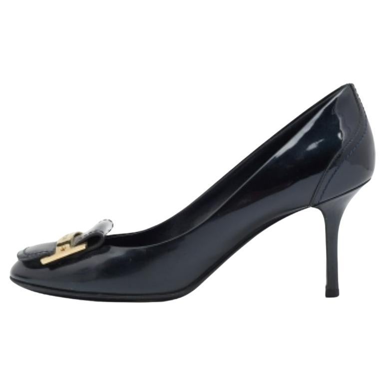 Louis Vuitton - Pompe in pelle verniciata blu navy taglia 37