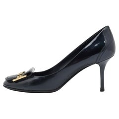 Louis Vuitton - Pompe in pelle verniciata blu navy taglia 37