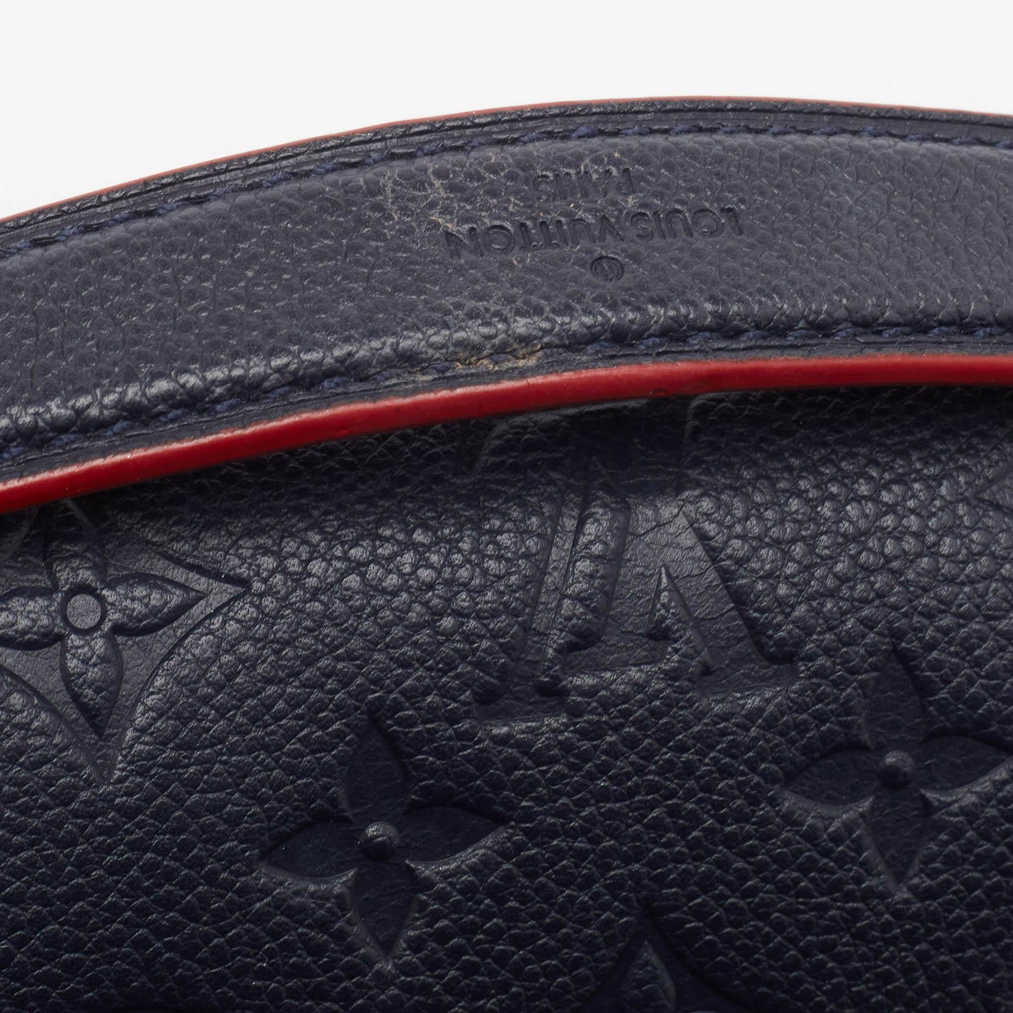 Louis Vuitton Navy Blue/Red Monogram Empreinte Leather Pochette Metis Bag 1