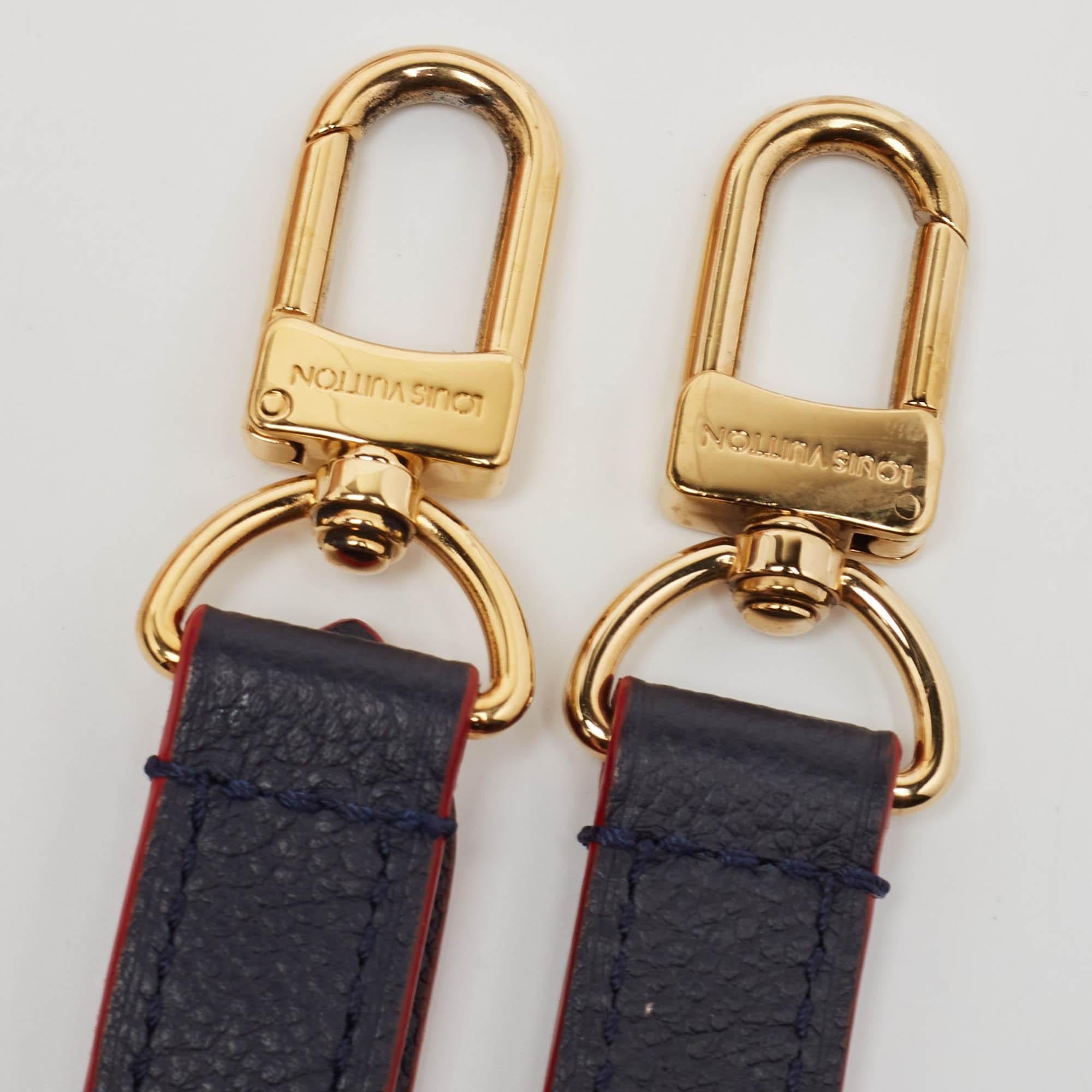 Louis Vuitton Navy Blue/Red Monogram Empreinte Leather Pochette Metis Bag 2