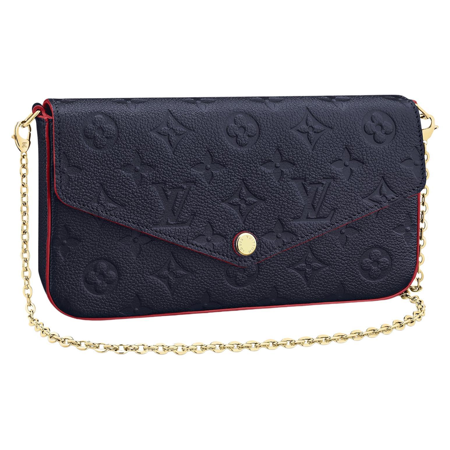 Louis Vuitton, Bags, Rare Lv Felicie Pochette 2 Way Bag Monoempreinte  Navy Blue