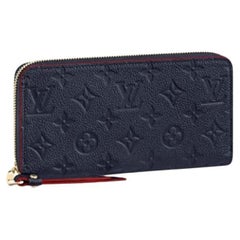 Louis Vuitton Navy Blue/Red Zippy Wallet