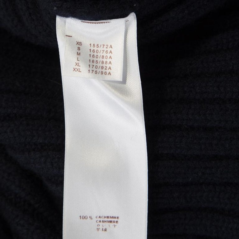 Louis Vuitton Navy Blue Knit Button Front Cardigan S Louis Vuitton