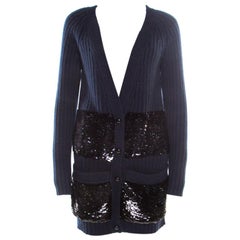 Louis Vuitton Black Sequin Embellished Applique Detail Knit Hoodie L at  1stDibs