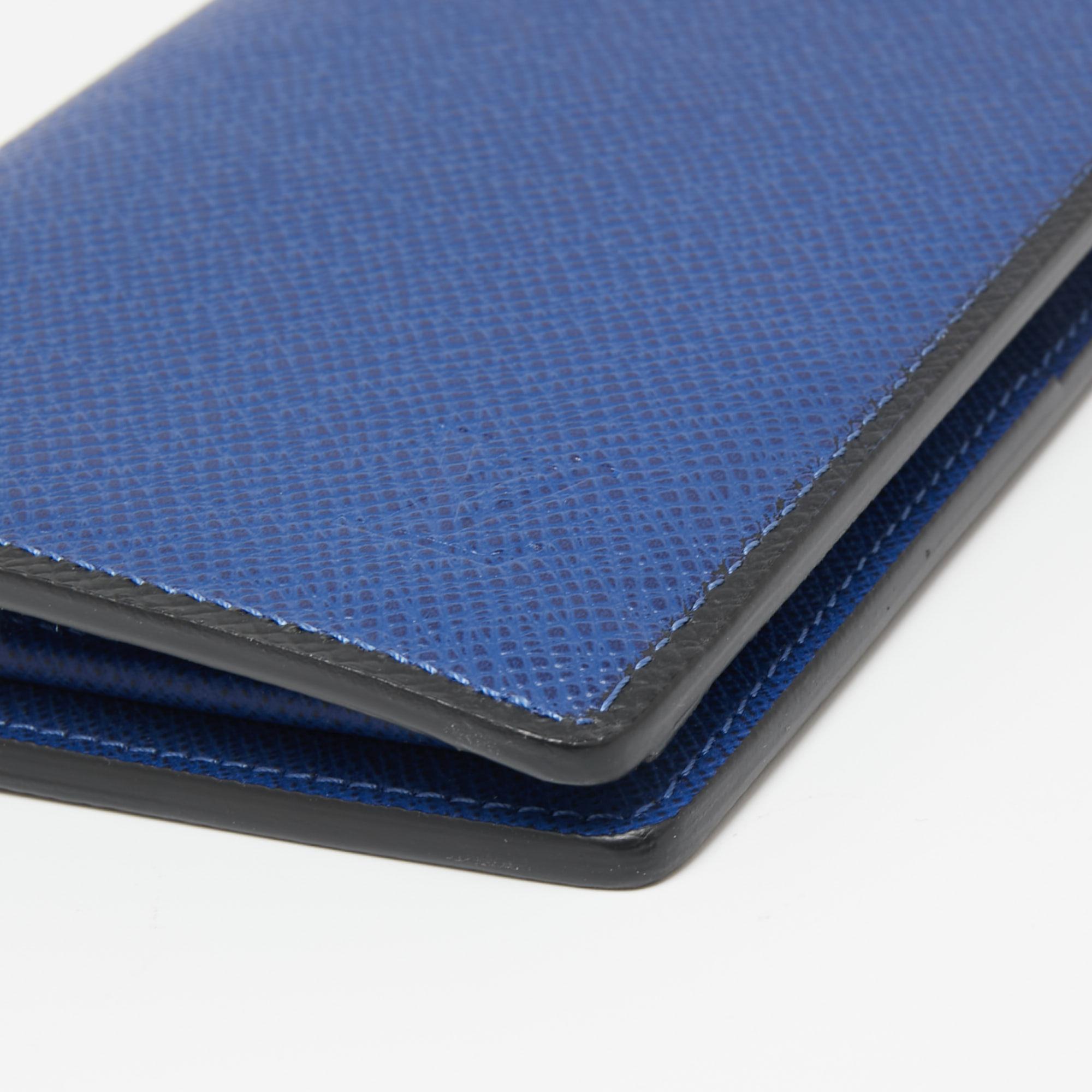 Louis Vuitton Navy Blue Taiga Leather Brazza Wallet 5