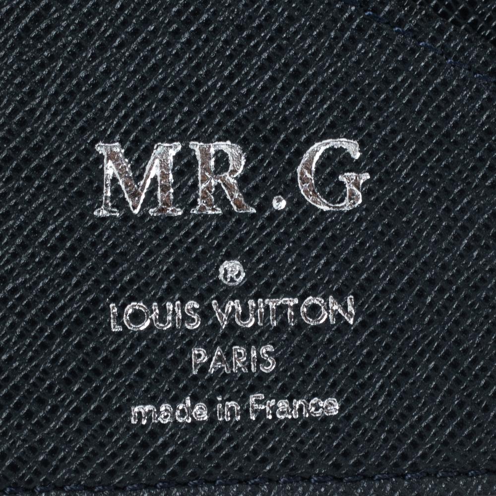 Men's Louis Vuitton Navy Blue Taiga Leather Long Wallet