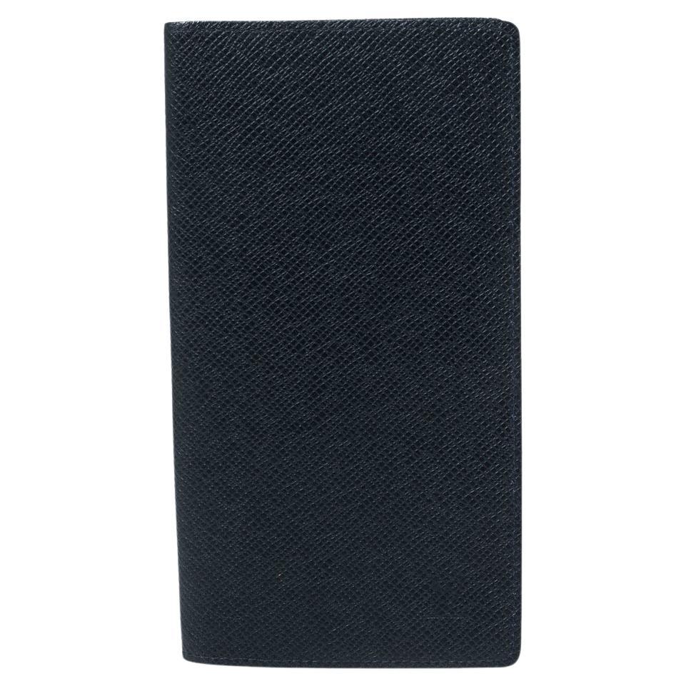 Louis Vuitton Navy Blue Taiga Leather Long Wallet