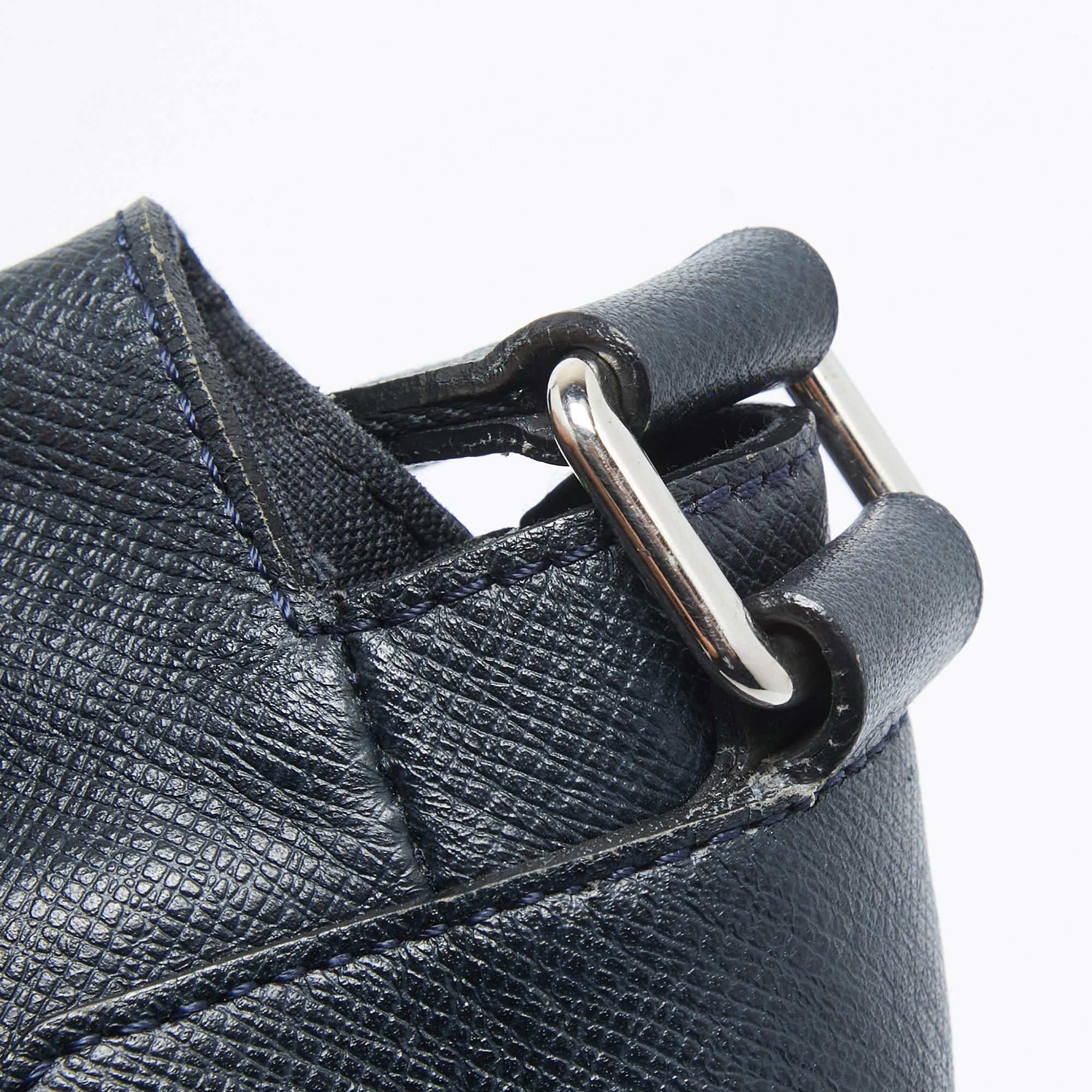 Men's Louis Vuitton Navy Blue Taiga Leather Roman MM Bag