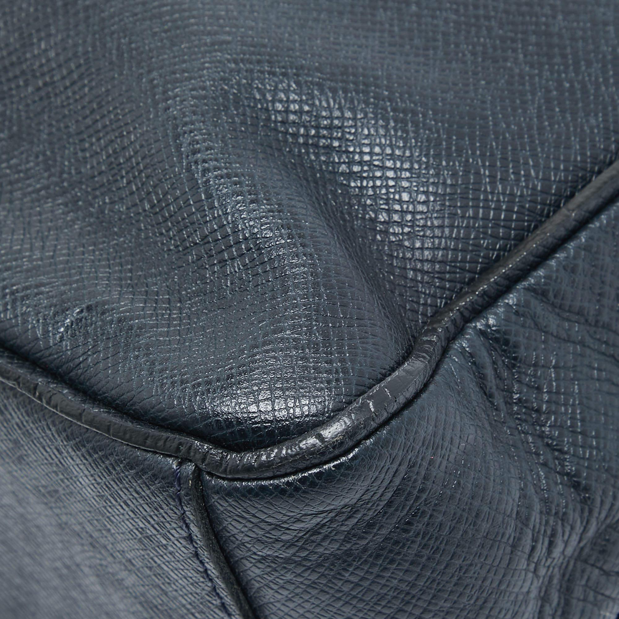 Louis Vuitton Navy Blue Taiga Leather Roman MM Bag 2